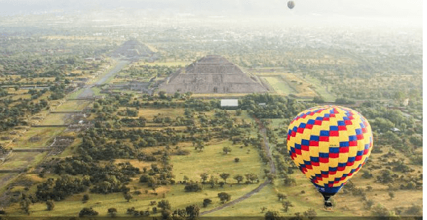 Teotihuacan Pyramids Hot Air Balloon Ride from Mexico City (Minimum 2 Participants · English Tour)