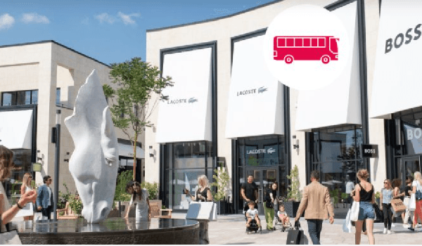 Round-Trip Bus from Paris to McArthurGlen Paris-Giverny Shopping Village (round-trip bus tickets + extra 10% discount card + €5 meal voucher + hot drink/ice cream)